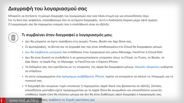 σελίδα απορρήτου Apple