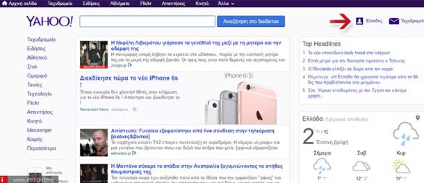 Δημιουργία λογαριασμού Yahoo Bήμα 1 - Eισαγωγή