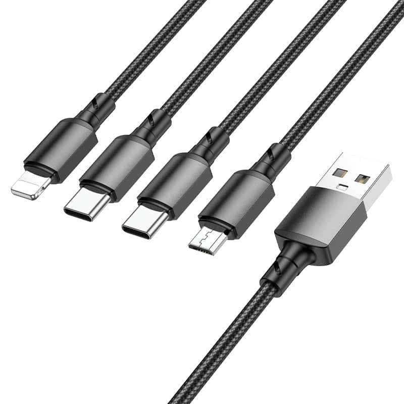 1064 BOROFONE BX72 4 IN 1 CHARGING CABLE 2 X TYPE C