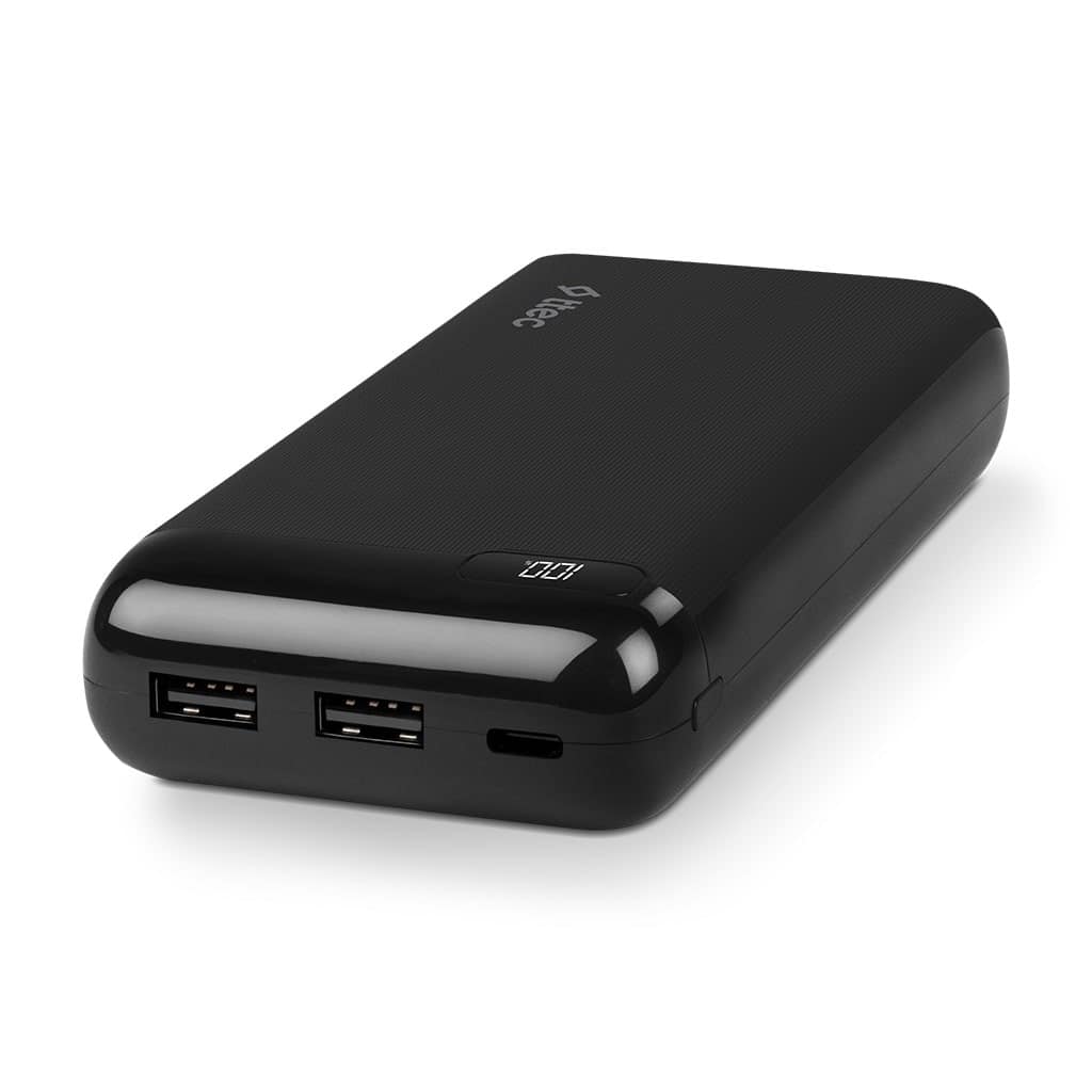 1732 TTEC POWERSLIM LCD 20.000 mAh POWERBANK WITH USB C INPUTOUTPUT