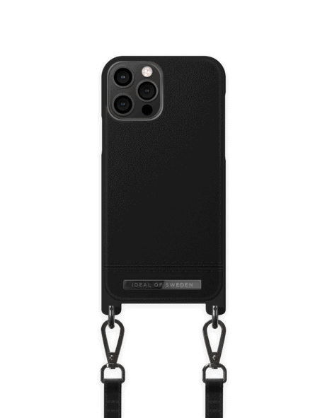 1752 IDEAL OF SWEDEN NECKLACE CASE EMBOSSED BLACK IPHONE 12 12 PRO