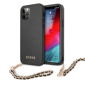 2988 GUESS SAFFIANO GOLD CHAIN CASE IPHONE 12 PRO MAX