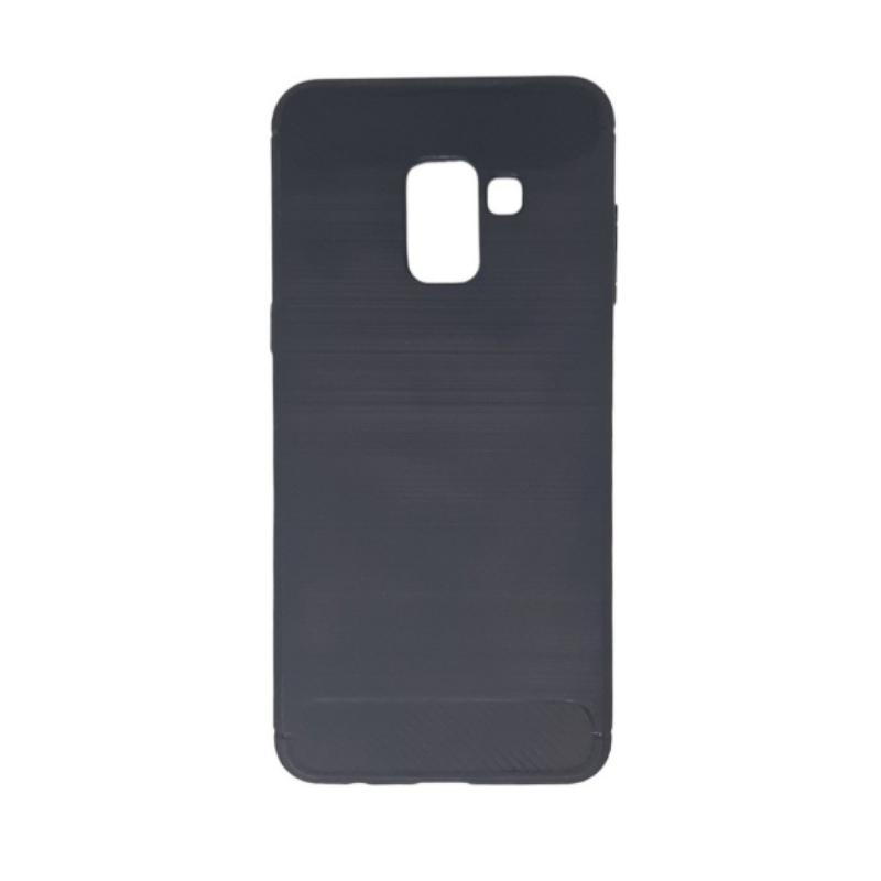 CARBON FLEXIBLE CASE SHOPRANO SAMSUNG GALAXY A8 2018 BLACK