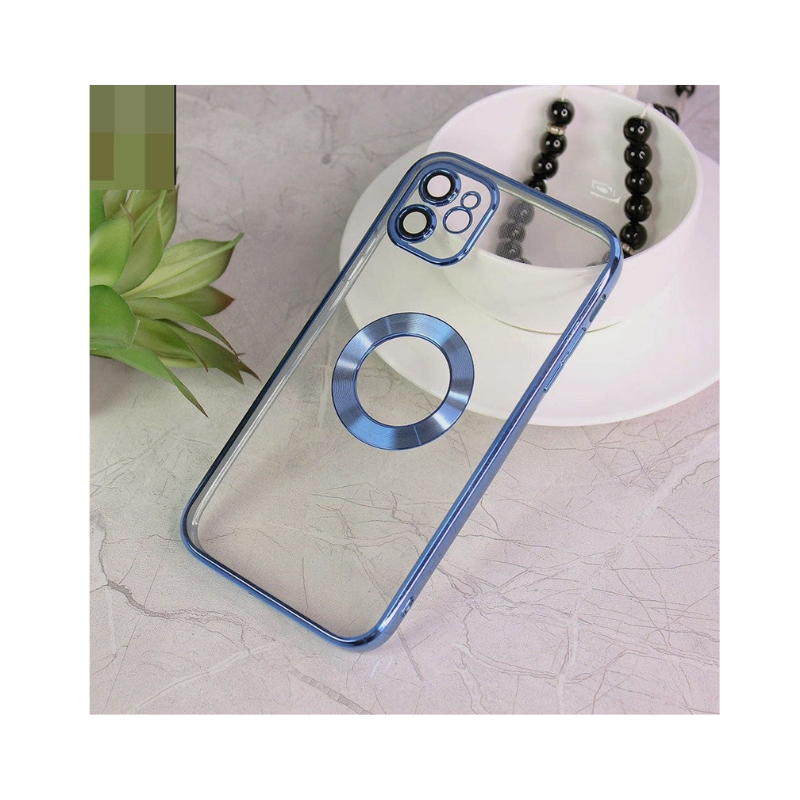 CHROME PLATED WITH LOGO HOLE CASE SHOPRANO IPHONE 11 BLUE